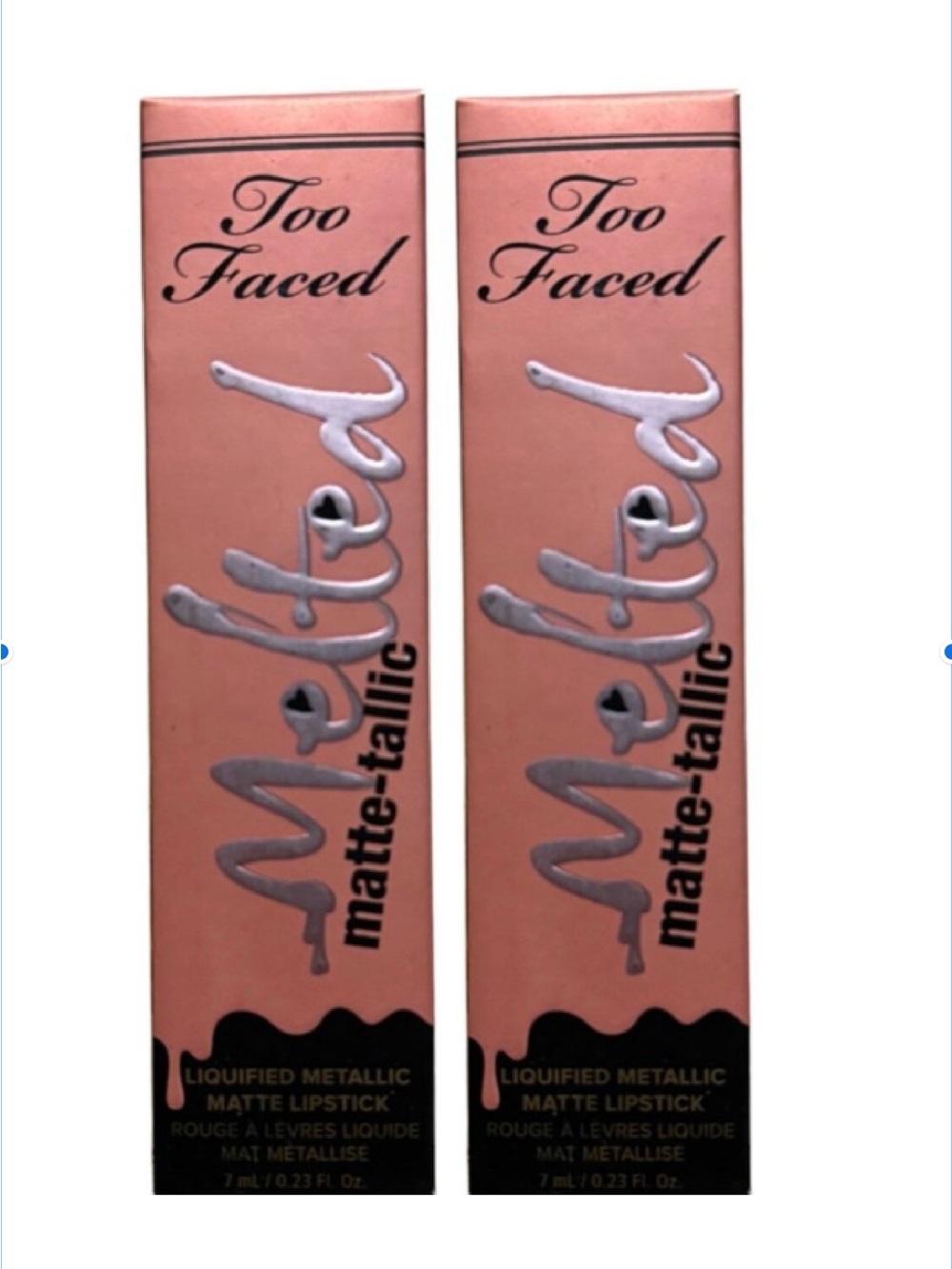 2PK! Too Faced Melted Matte-tallic Liquid Lipstick "Our Lips Are Sealed" 7ml NWT